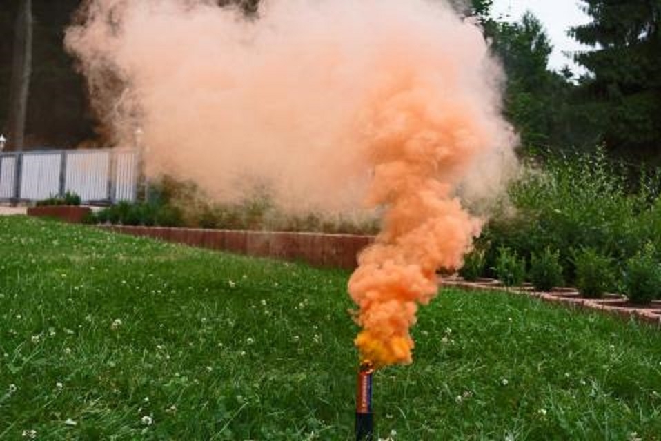 Rauchfackel orange 5er Pack Bild 2