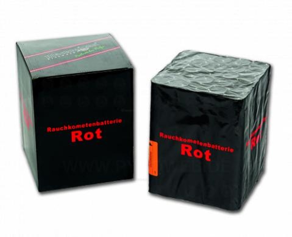 Rauchkometen Batterie rot 25 Schuss Bild 1