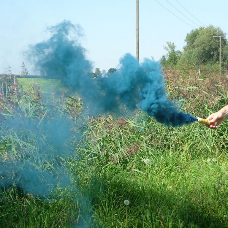 Mr. Smoke 1 Azurblau mit Reibzndung Bild 1